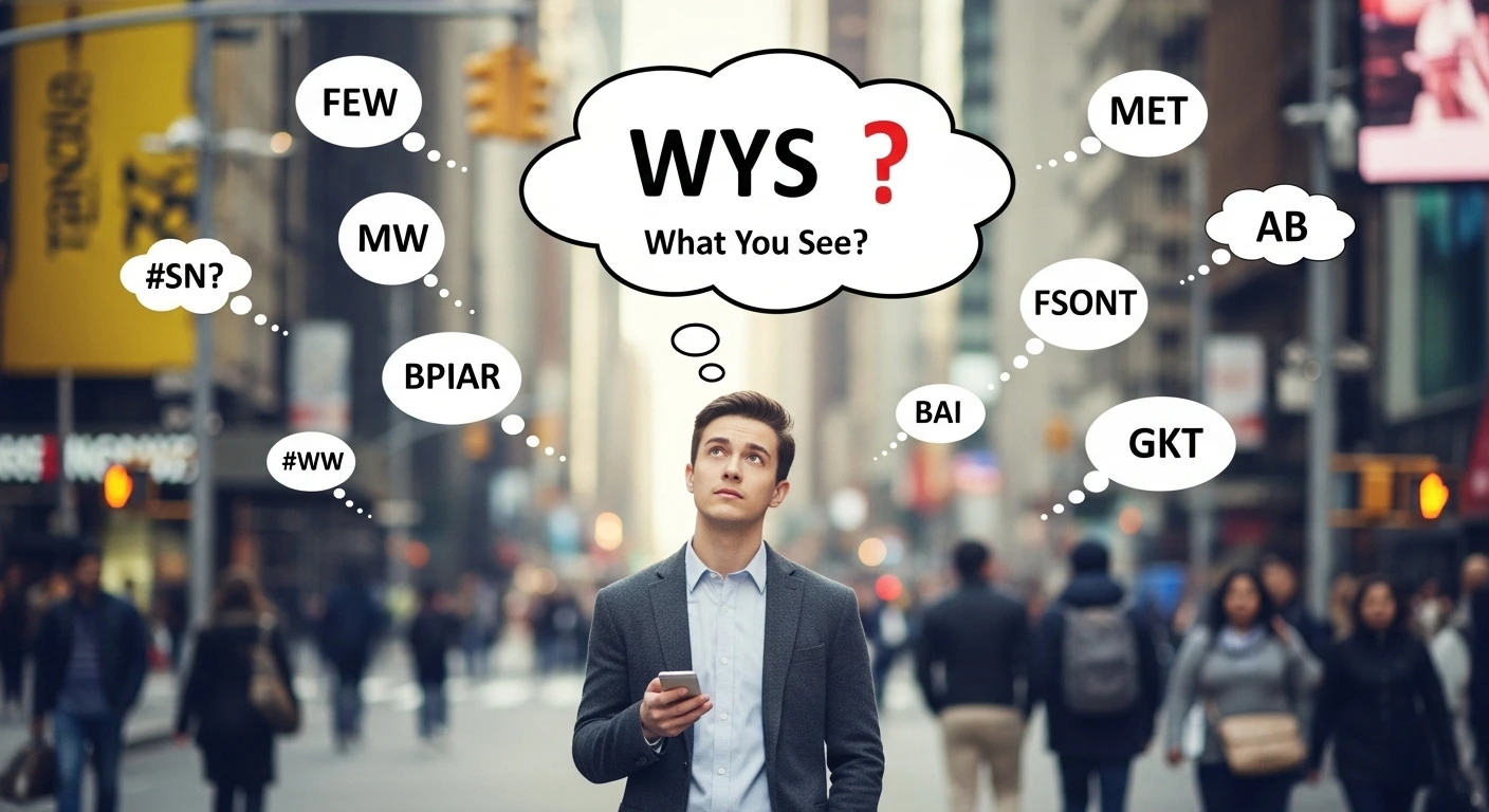 wys meaning in text