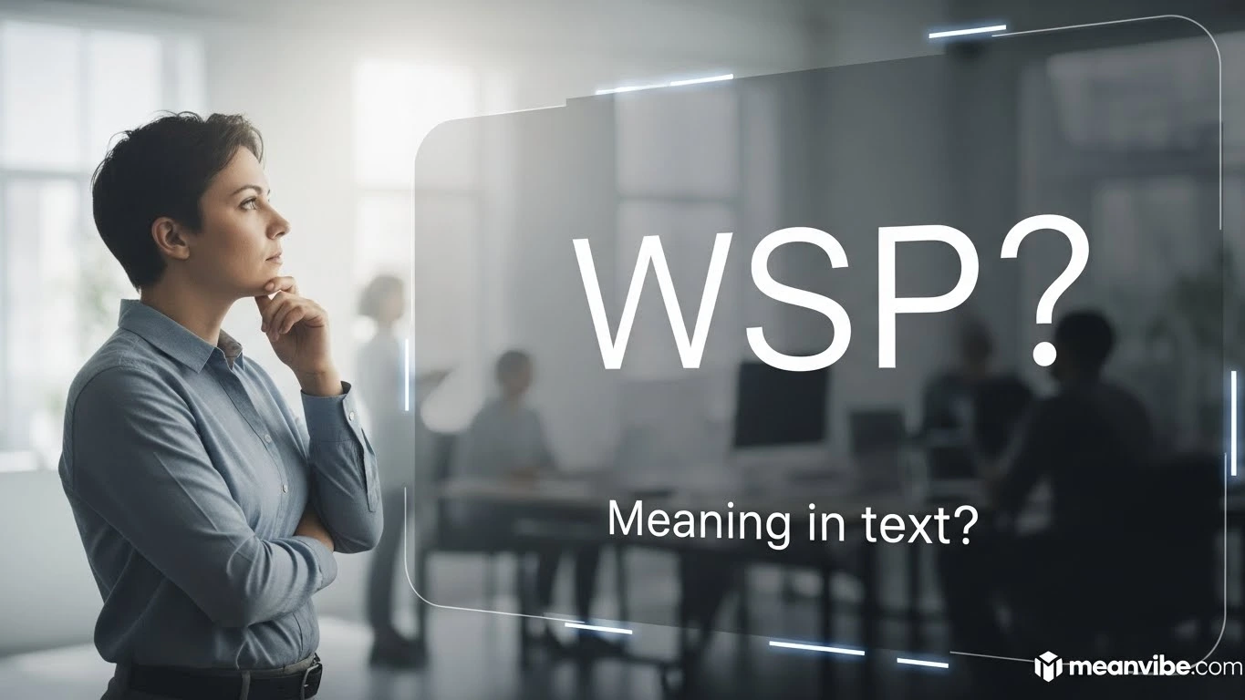 What Is WSP Meaning in Text? (Primary Meaning)