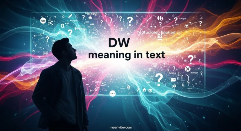DW meaning in text