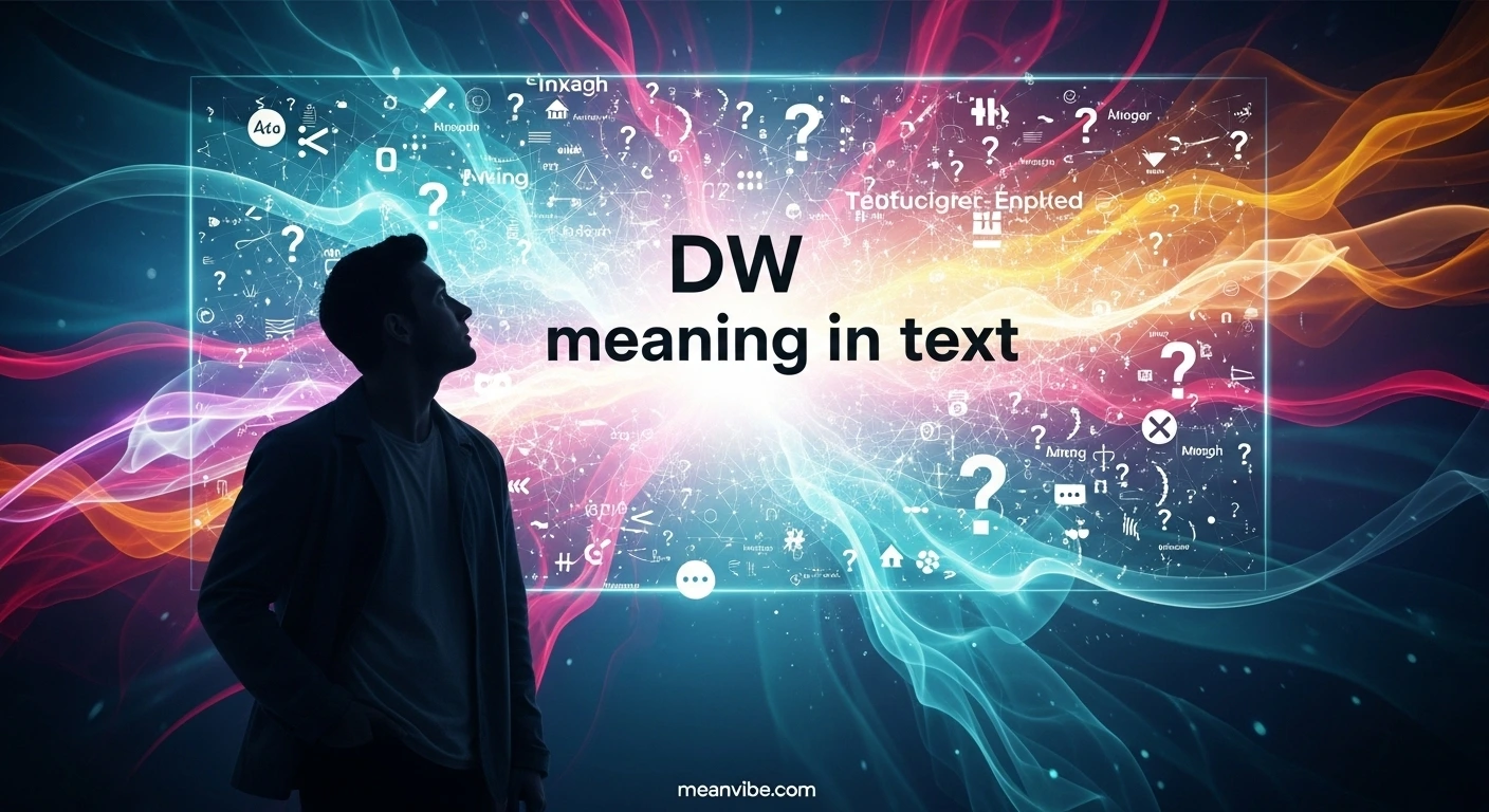DW meaning in text