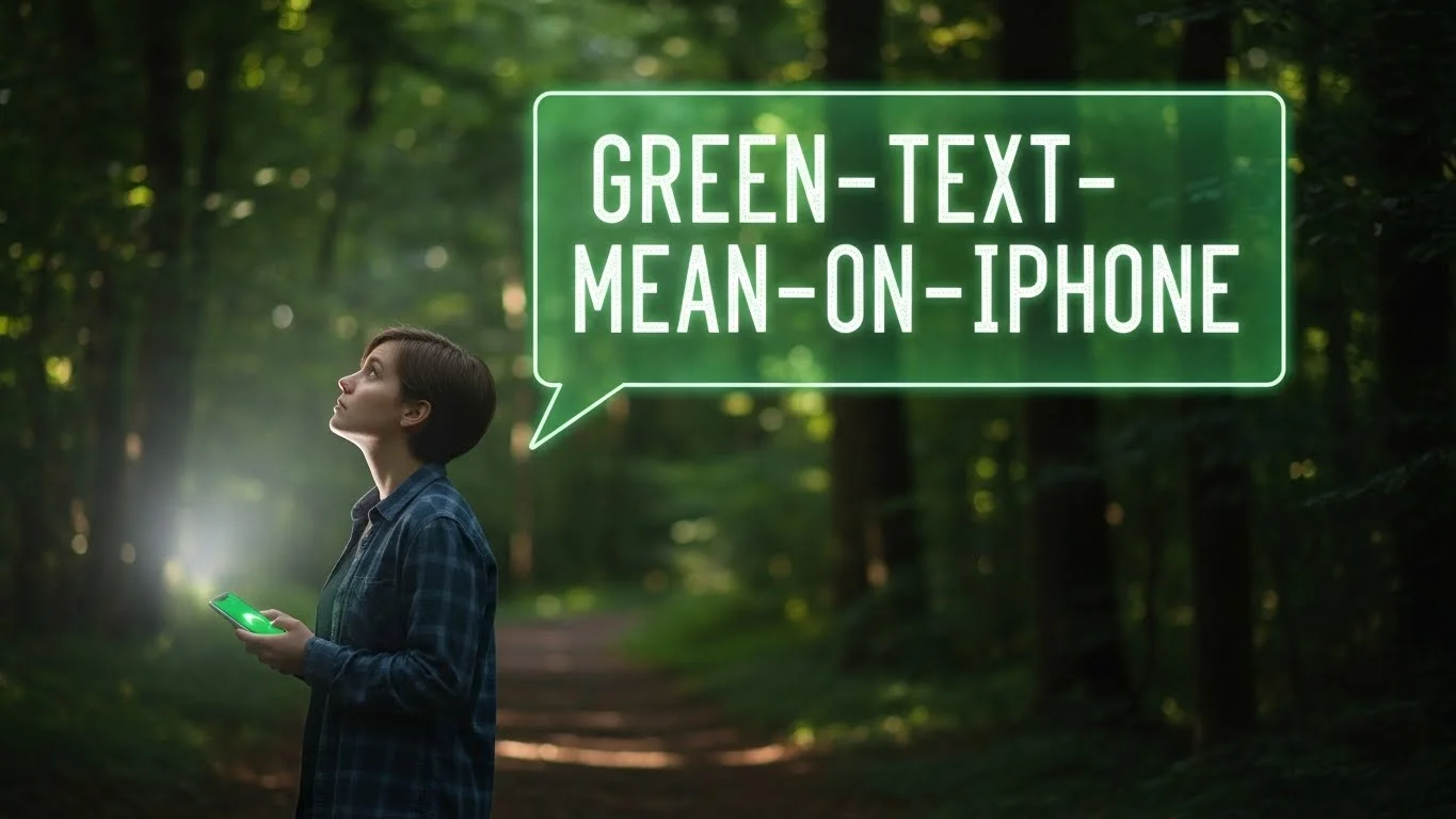 Green Text meaning on iPhone