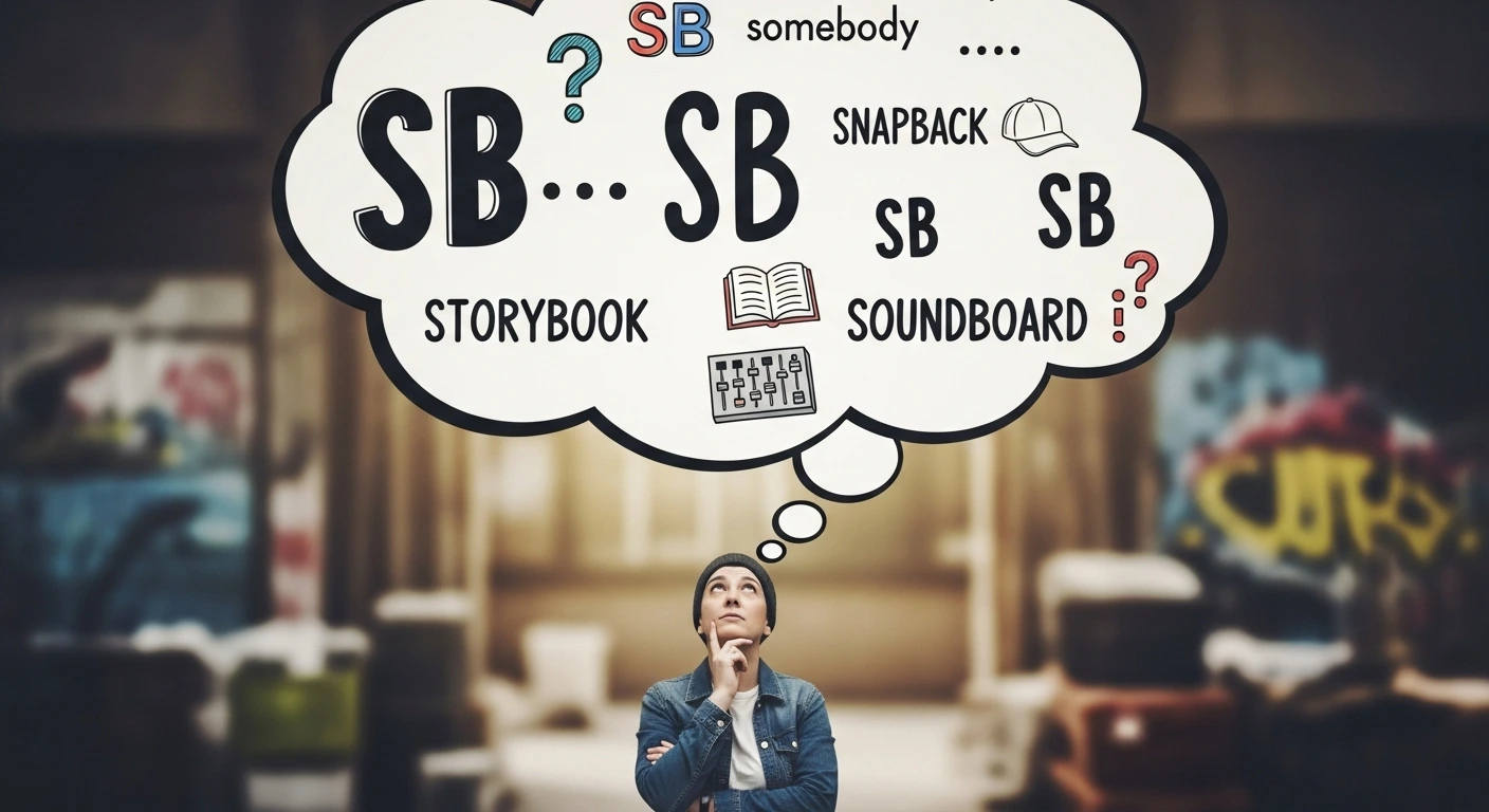 sb meaning in text