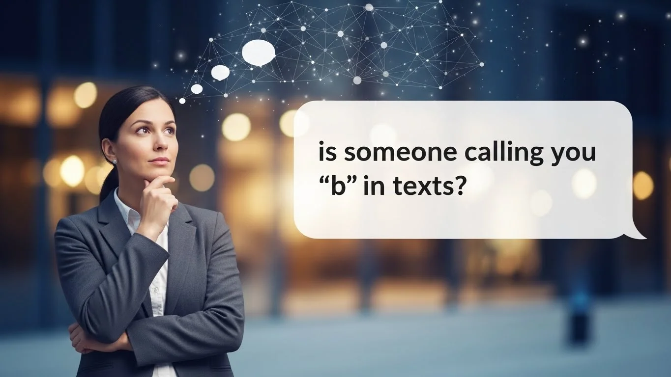 Is someone calling you B in text