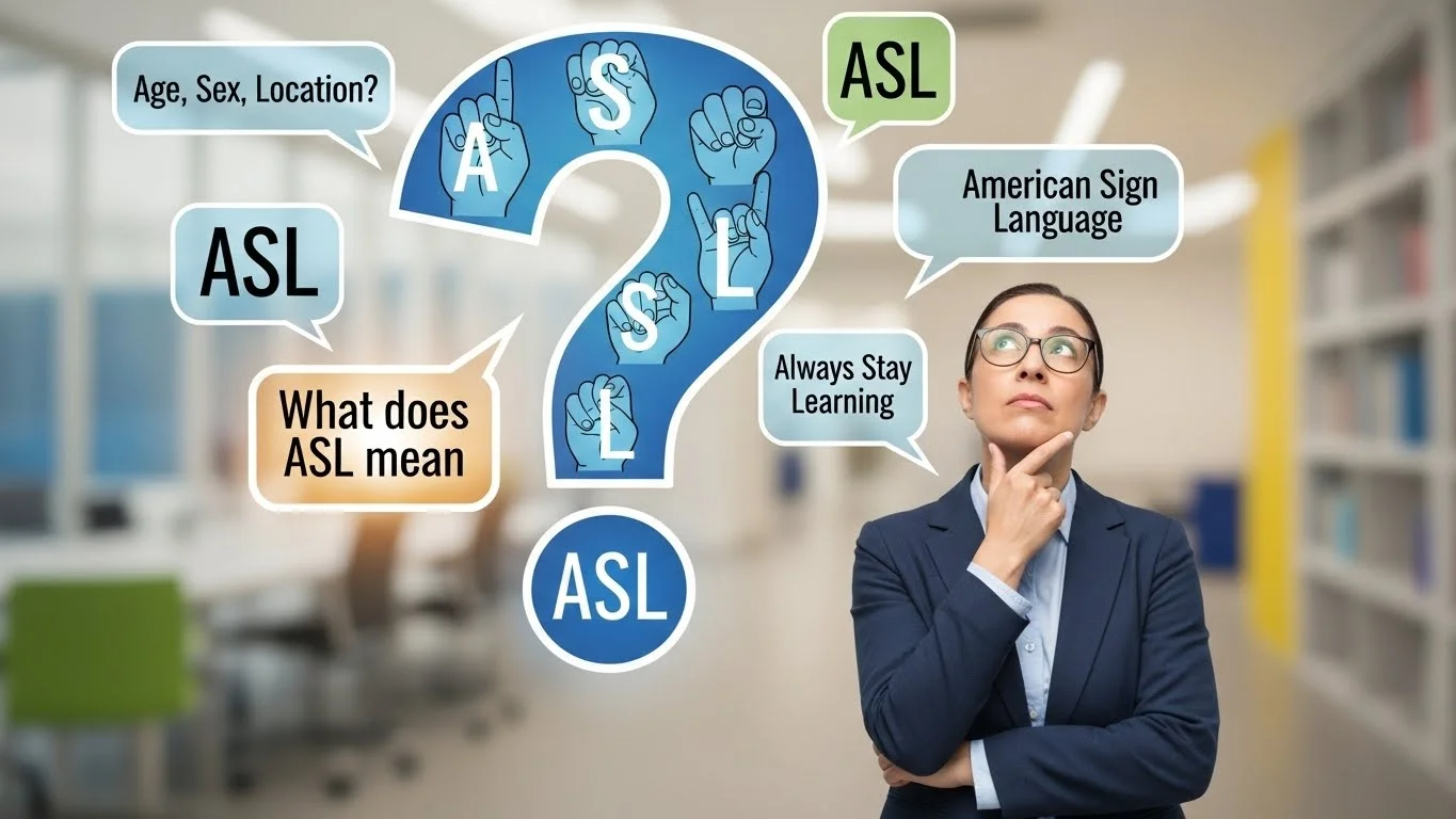 What does ASL mean in text