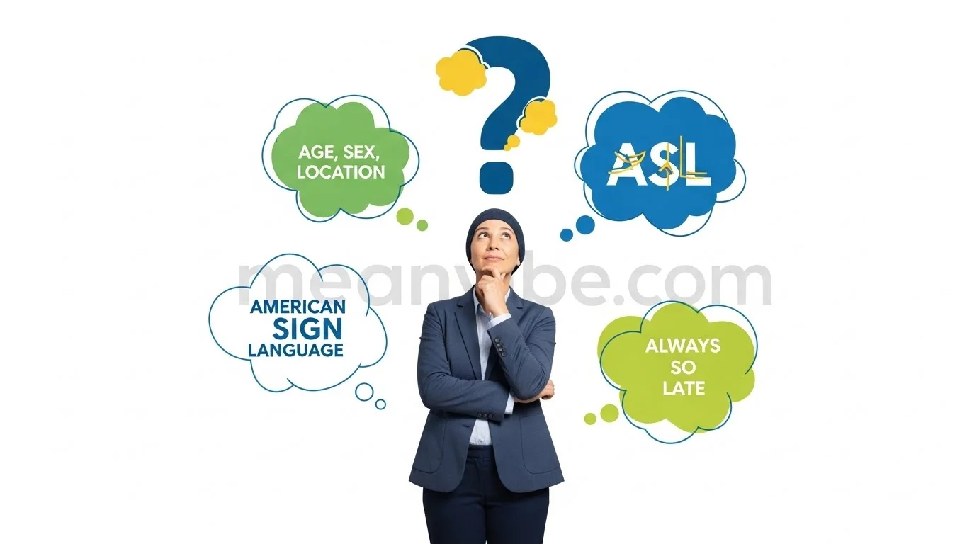What does ASL mean in text