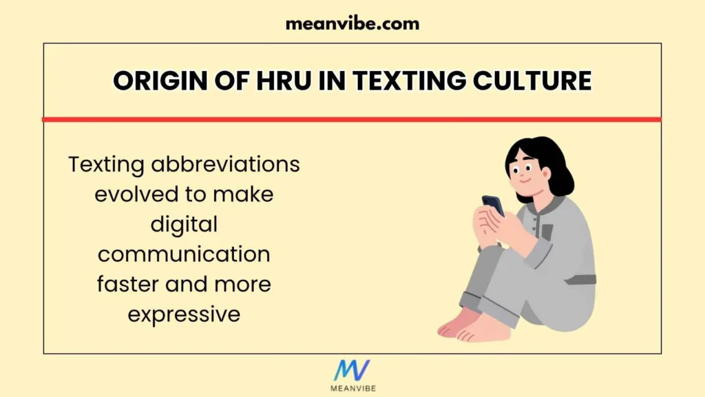 Origin of HRU in Texting Culture